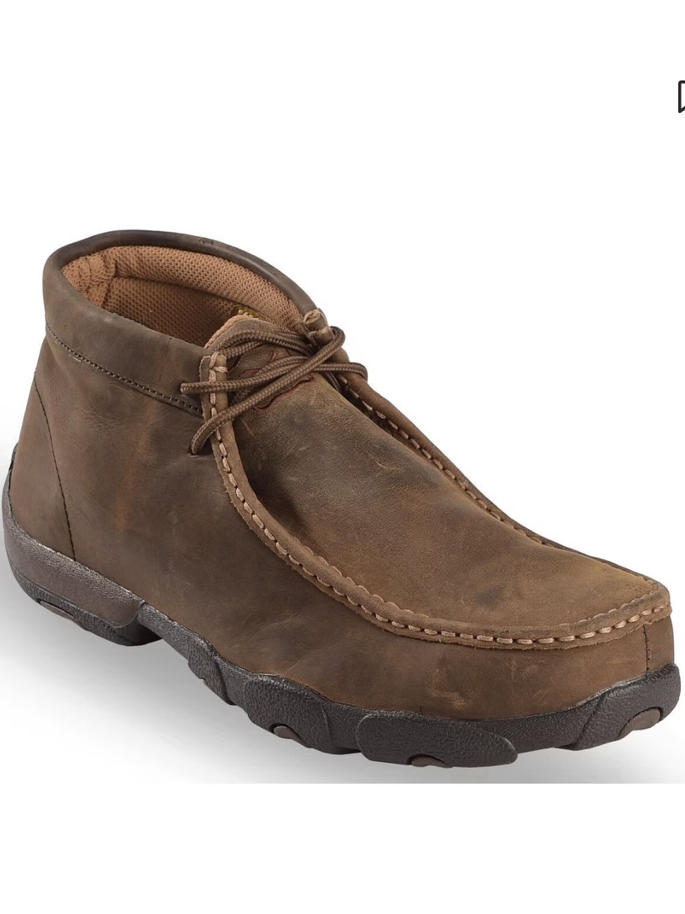 NEW TWISTED X MEN'S DRIVING MOCS STEEL TOE LACE-UP WORK SHOES size: 14w